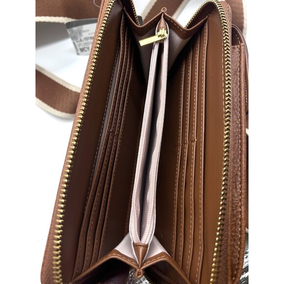 Style & Co Phone Wallet Tortoise shell Brown Crossbody NWT - Picture 6 of 9